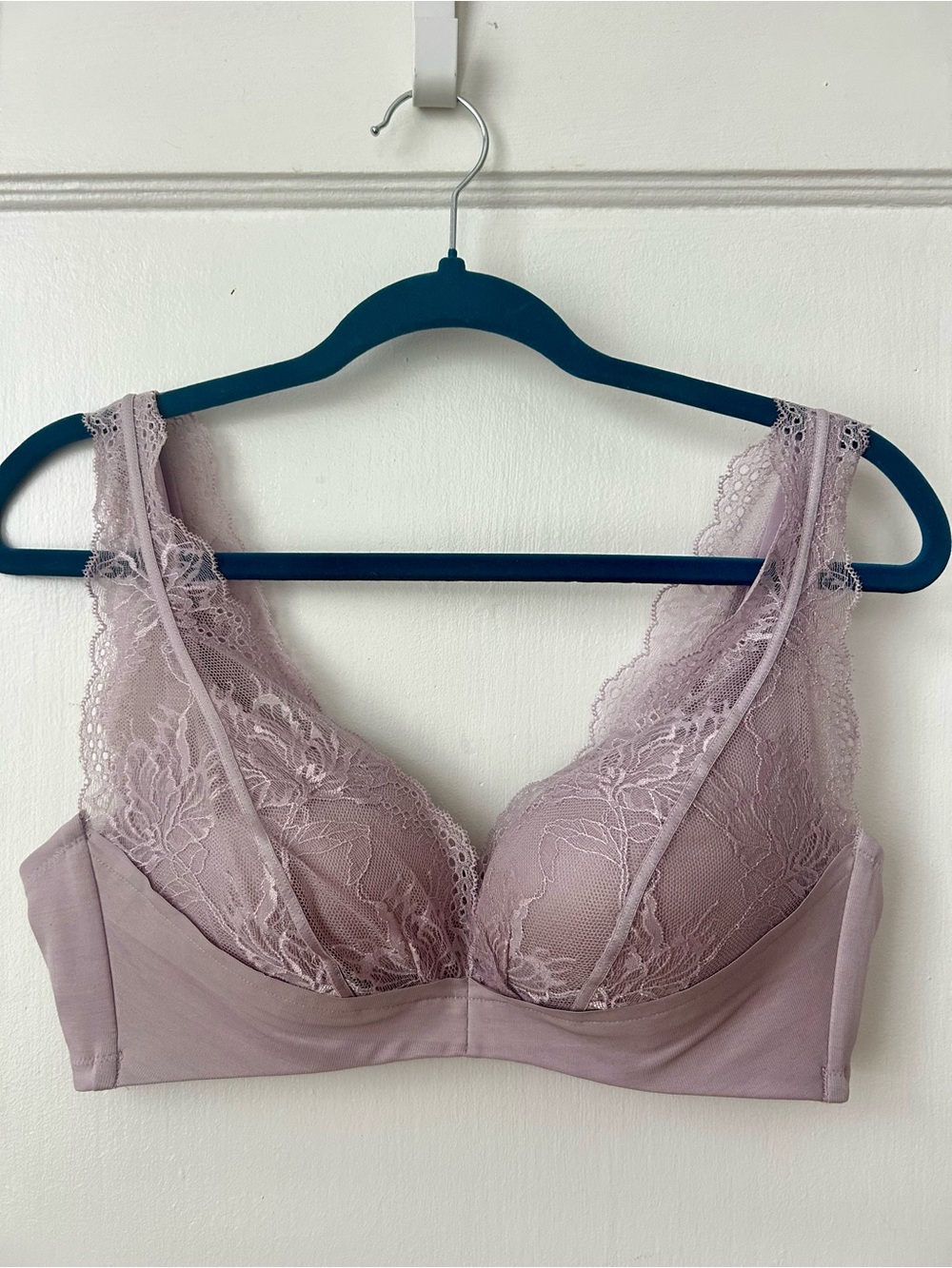 Understance Lace-Detail Bralette in Dusty Mauve - Women Intimates